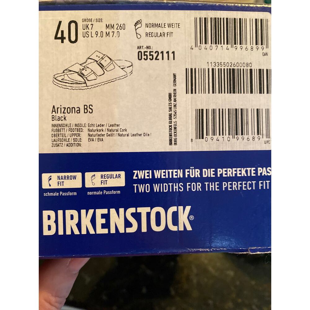 Brand NEW Birkenstock Arizona Two-Strap Leather Sandals Women's 9 Men's 7 - Picture 6 of 8